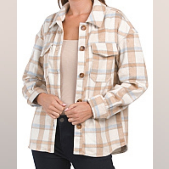 NWT AVEC LES FILES PLAID FLANNEL  SHACKET SIZE SMALL - Picture 1 of 4